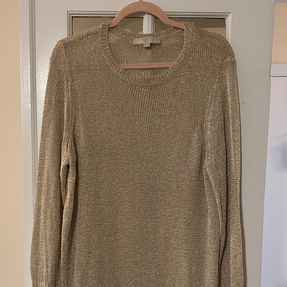 LOFT Metallic Gold Women's Sweater